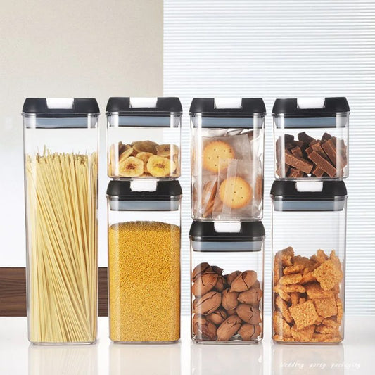 Conjunto 7 Potes De Cozinha Organizadores Herméticos